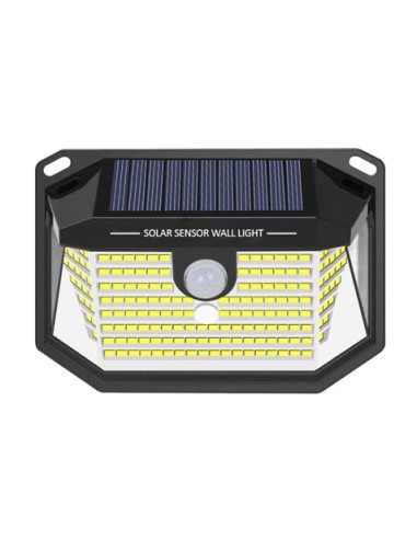 APLIQUE LED SOLAR 150LM ILUMINACIÓN 3 CARAS NEGRO ELBAT