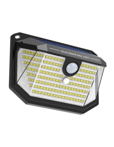 APLIQUE LED SOLAR 150LM ILUMINACIÓN 3 CARAS NEGRO ELBAT