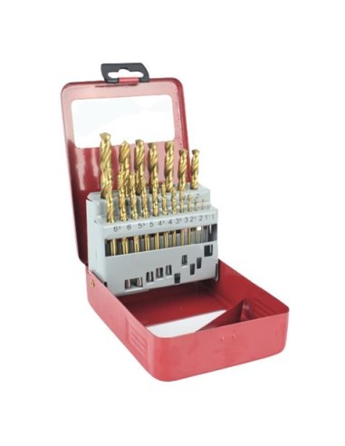 JUEGO 19 UND BROCAS TITANIO PARA METAL MADER