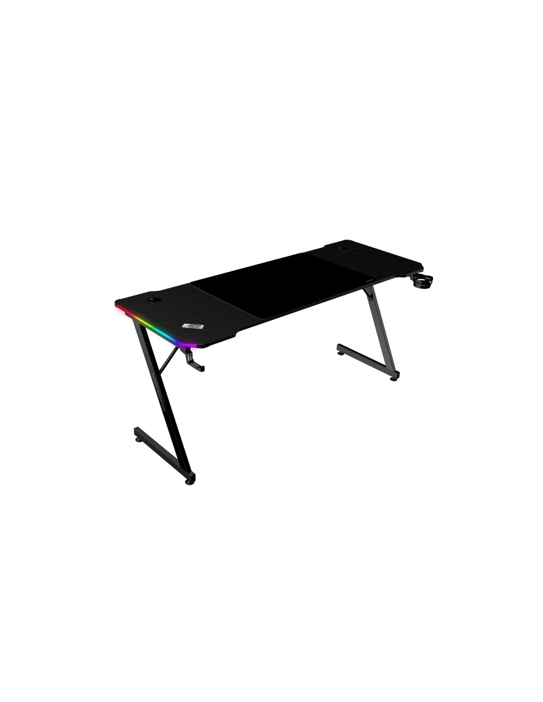 Mars Gaming MGD-X160RGB, Mesa Gaming ErgonÃ³mica, IluminaciÃ³n ARGB con Mando, Fibra de Carbono, Alfombrilla XXL, Soporte Auricu