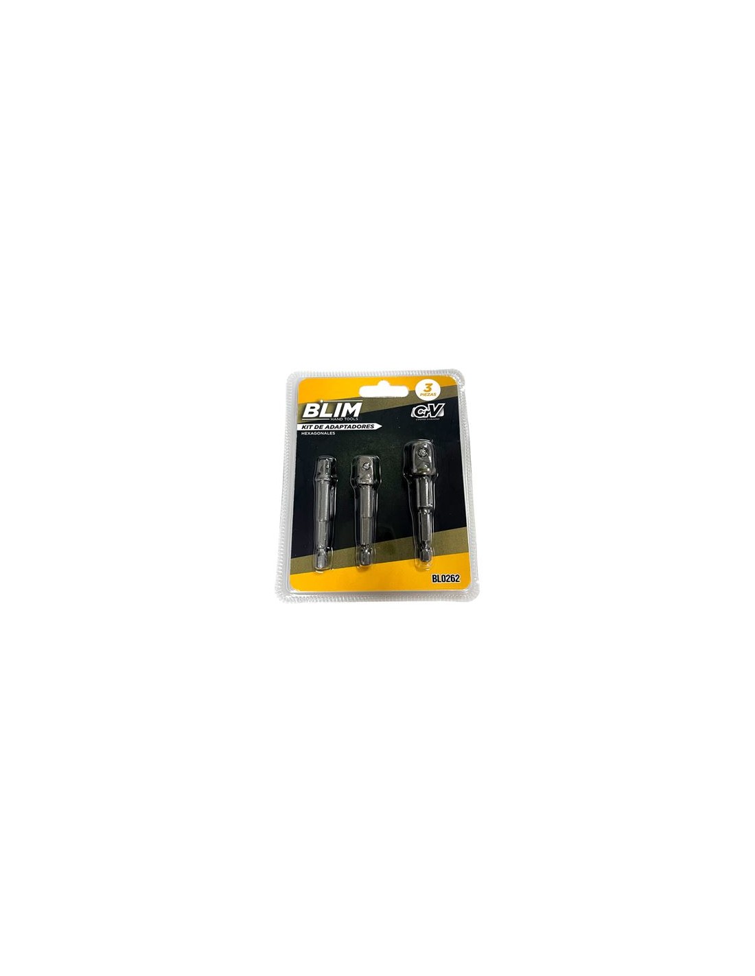 KIT 3 ADAPTADORES 1/4\" HEXAGONAL A 1/4\"-3/8\"-1/2\" BLIM