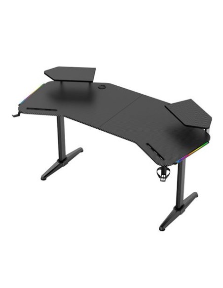 MESA GAMING PRO1500 XL FIBRA CARBONO | LUZ RGB SOUND MUVIP