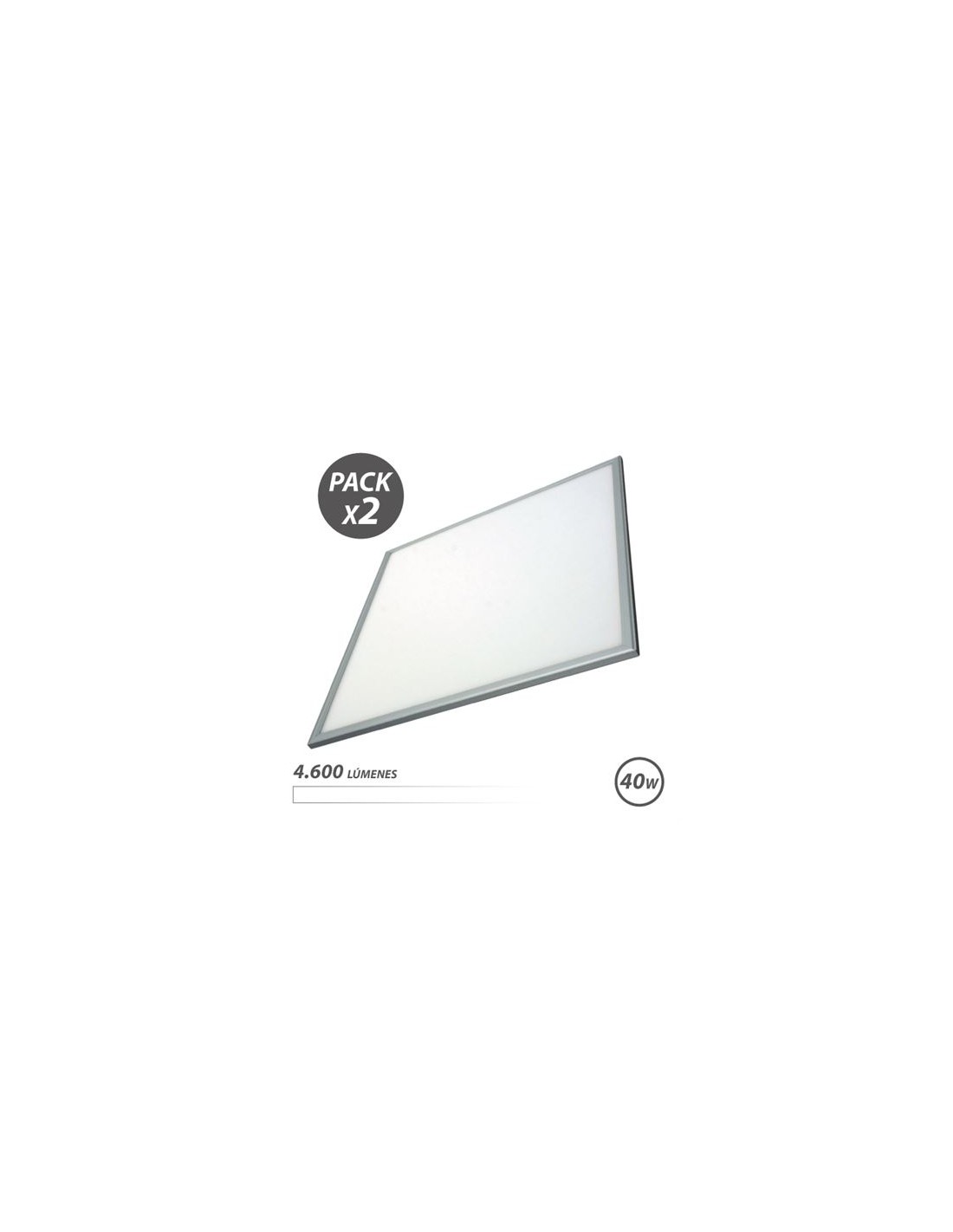 PACK 2 PANELES LED 60X60 40W 4600LM LUZ BLANCA ELBAT
