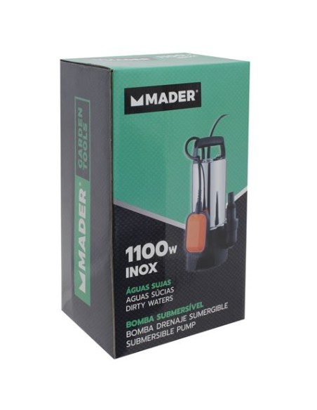BOMBA DRENAJE AGUAS SUCIAS 1.100W MADER