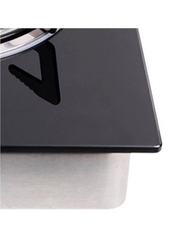 COCINA GAS INOX 1 FUEGO CRISTAL TEMPLADO MUVIP