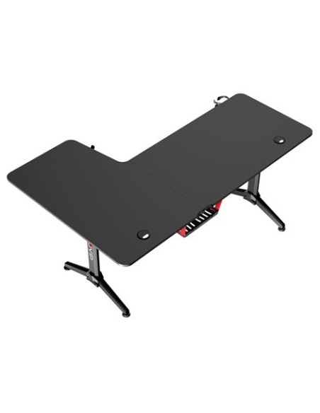 MESA GAMING PRO1300 FIBRA CARBONO | L DERECHA | ALFOMBRILLA 80X30CM | MUVIP