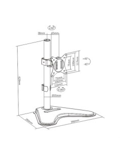 SOPORTE DE MESA CON BASE PARA 1 MONITOR 17\"-32\" CROMAD 2
