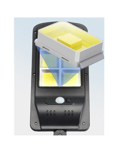 FAROLA LED COB SOLAR 4500LM + SENSOR + MANDO ELBAT