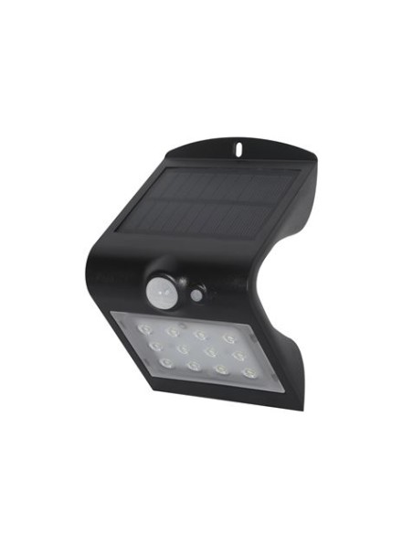 APLIQUE LED SOLAR 1.5W 220LM DOBLE ILUMINACIÓN NEGRO ELBAT