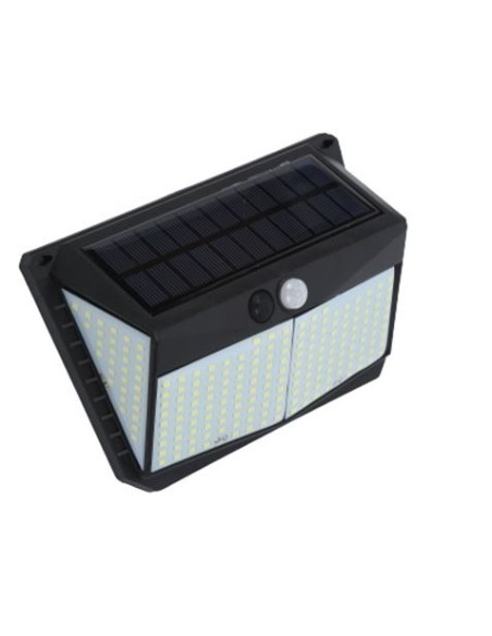 APLIQUE LED SOLAR 250LM ILUMINACIÓN 3 CARAS NEGRO ELBAT
