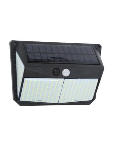 APLIQUE LED SOLAR 250LM ILUMINACIÓN 3 CARAS NEGRO ELBAT