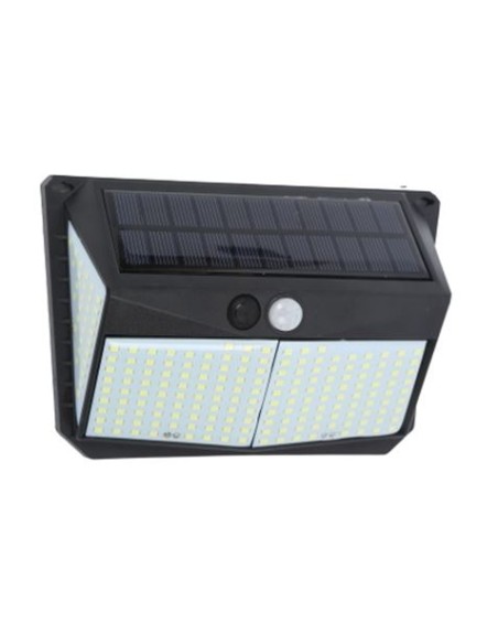 APLIQUE LED SOLAR 250LM ILUMINACIÓN 3 CARAS NEGRO ELBAT