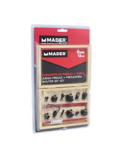 JUEGO 12 PCS FRESAS 6MM PARA MADERA MADER 2