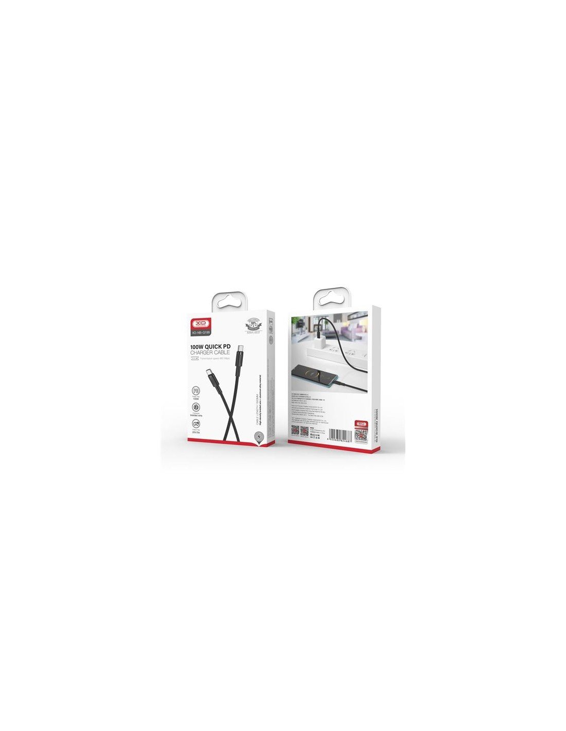CABLE NBQ199 TIPO C 100W | NEGRO 1.5MTR XO