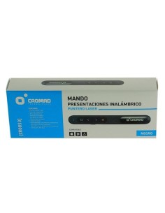 MANDO PRESENTACIONES INALAMBRICO PUNTERO LASER NEGRO CROMAD 2