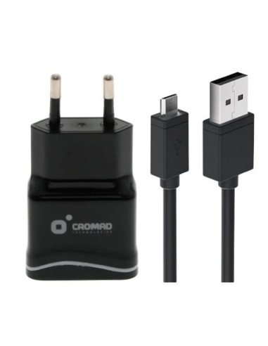 PACK CARGADOR CORRIENTE 2.1A + CABLE MICRO USB CROMAD