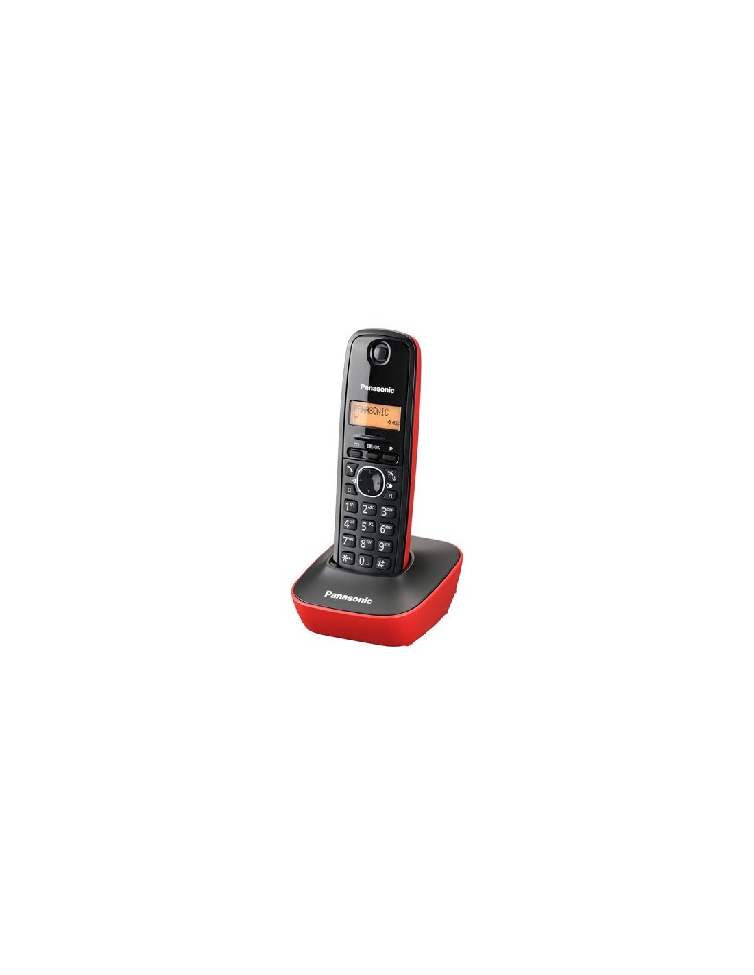 TELÃ‰FONO INALÃMBRICO DECT PANASONIC KX-TG1611 ROJO