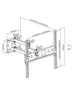 SOPORTE CON BRAZO TV LED, LCD 32\"-65\" CROMAD 2