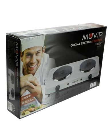 COCINA ELECTRICA 2 FUEGOS 2000W MUVIP
