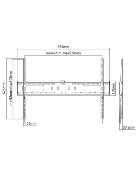 SOPORTE DE PARED TV LED LCD 60\"-100\" CROMAD