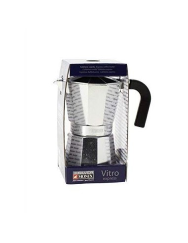 CAFETERA VITRO EXPRES 1 TAZA ALUMINIO ANTIADHERENTE CALDERIN SIN CANTOS