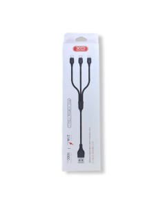 CABLE NB103 CARGA RAPIDA 3 EN 1 | MICRO + TIPO C + LIGHTNING A USB | NEGRO 2