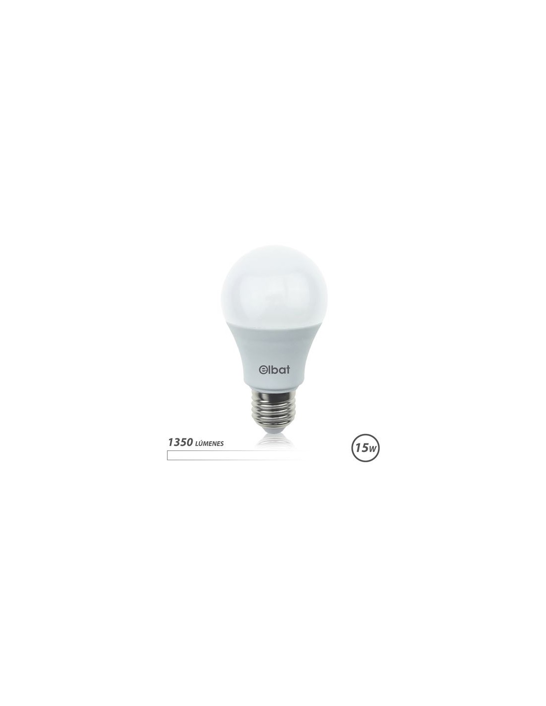 BOMBILLA LED A60 | 15W | 1350LM | E27 | LUZ BLANCA | ELBAT