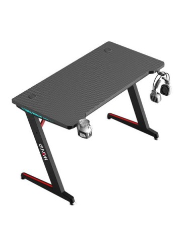 MESA GAMING PRO300 FIBRA CARBONO LUZ RGB MUVIP