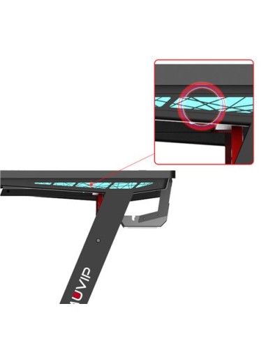 MESA GAMING PRO300 FIBRA CARBONO LUZ RGB MUVIP