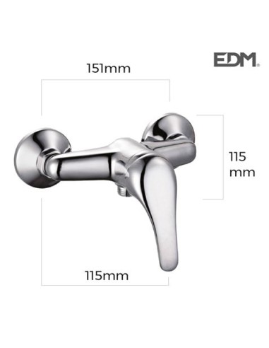 MONOMANDO EMPOTRADO DE BAÑERA CON ACCESORIOS EDM