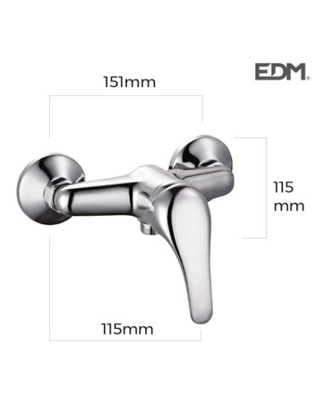 MONOMANDO EMPOTRADO DE BAÑERA CON ACCESORIOS EDM