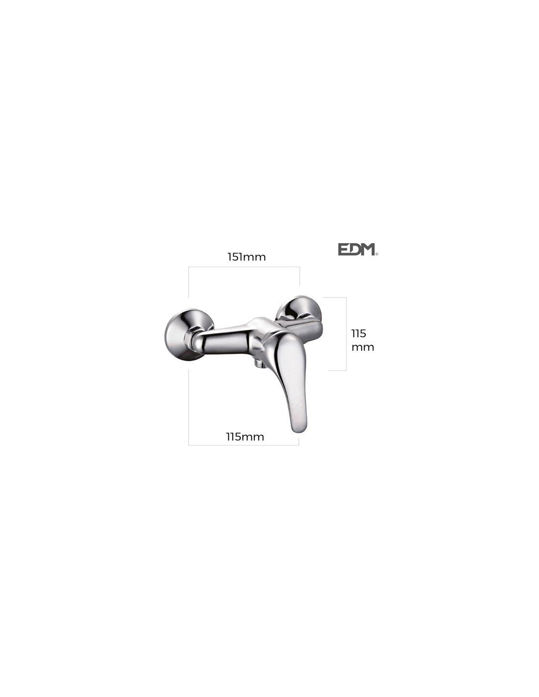 MONOMANDO EMPOTRADO DE BAÑERA CON ACCESORIOS EDM