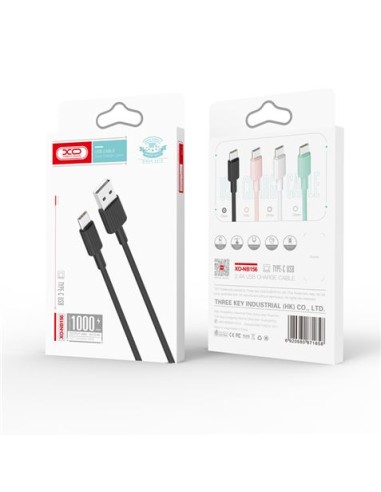 CABLE NB156 SILICONA USB - MICRO USB | 2.4A | 1 MTR | NEGRO XO