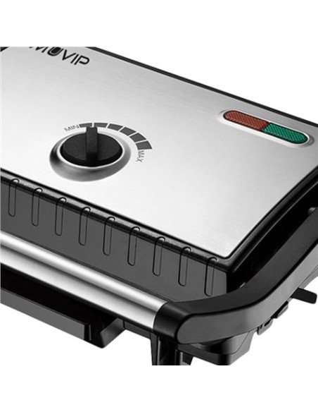 SANDWICHERA INOX GRILL 1500W TEMPERATURA REGULABLE MUVIP