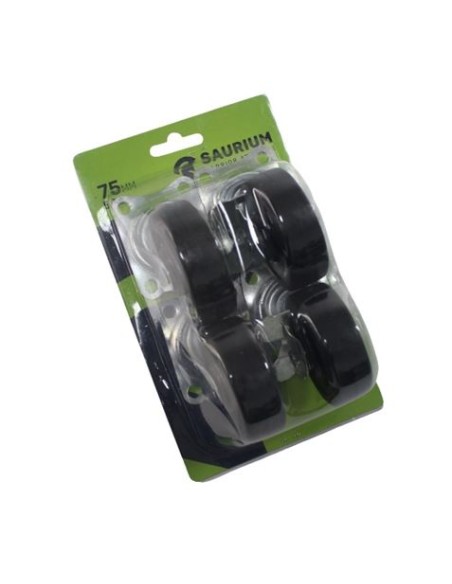 RUEDA GOMA GIRATORIA 75MM, 50KG SAURIUM