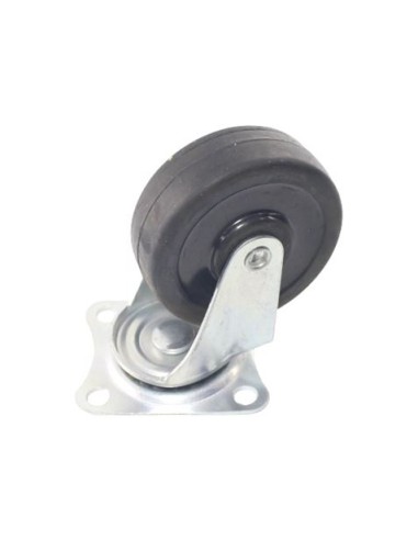 RUEDA GOMA GIRATORIA 75MM, 50KG SAURIUM