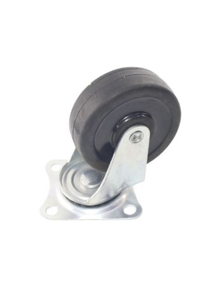 RUEDA GOMA GIRATORIA 75MM, 50KG SAURIUM