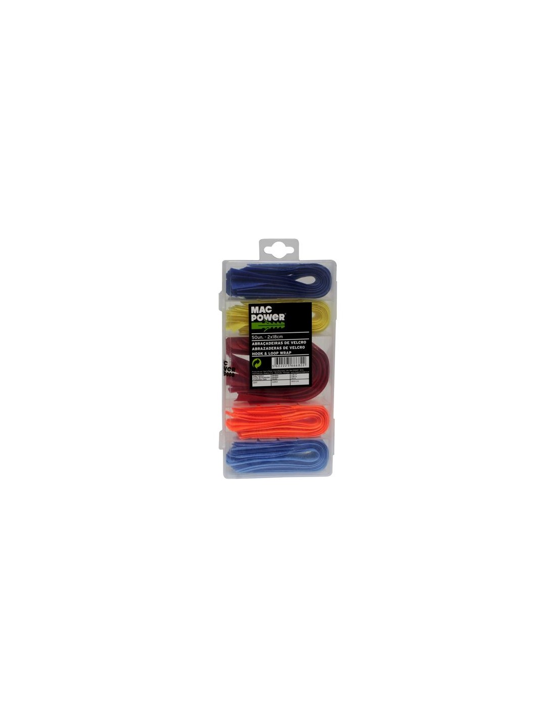 PACK 50 PCS ABRAZADERAS DE VELCRO MAC POWER
