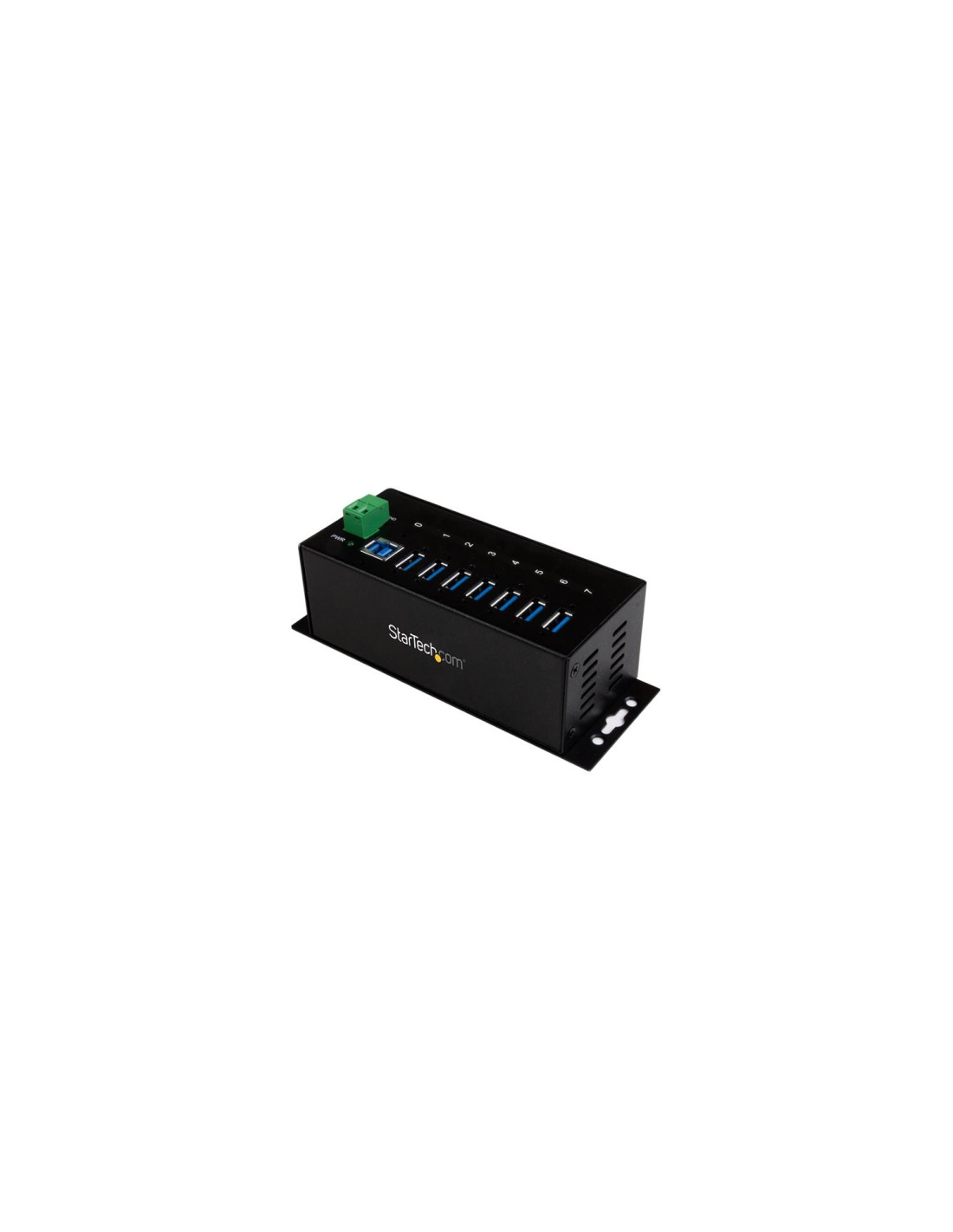 StarTech.com Hub Ladrón USB 3.1 de 7 Puertos Industrial - Concentrador USB con Protección contra Descargas Negro