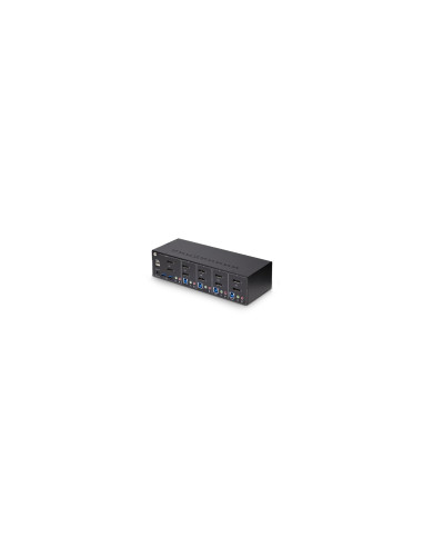 StarTech.com Switch Conmutador KVM de 4 Puertos y 2 Monitores DisplayPort - 4K 60Hz - Hub Ladrón 2 Puertos USB 5Gbps - 2x USB 2