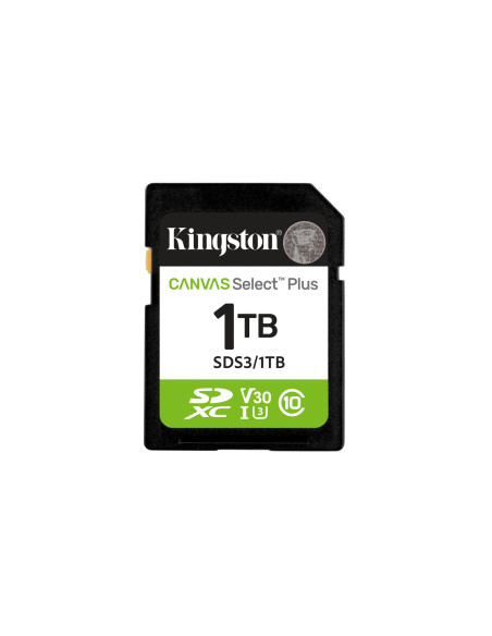Kingston Technology 1 TB SDXC Canvas Select Plus Gen3 150 MB/s C10 UHS-I U3 V30
