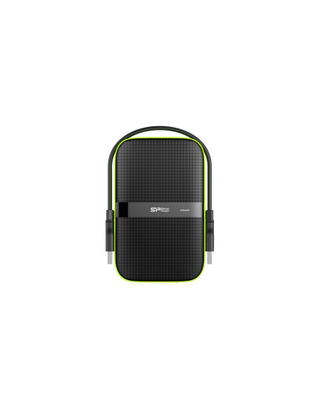 DISCO 2.5 SP HD A60 EXTERNO 1TB USB RESISTENTE AGUA NEGRO VERDE  SP010TBPHDA60S3K