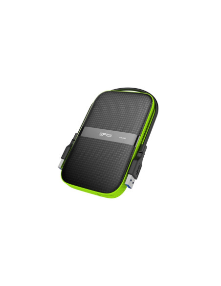 DISCO 2.5 SP HD A60 EXTERNO 1TB USB RESISTENTE AGUA NEGRO VERDE  SP010TBPHDA60S3K