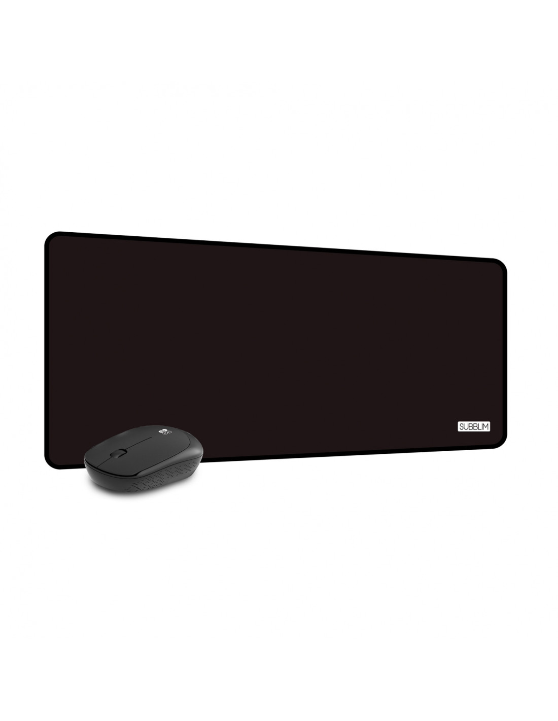 SUBBLIM Alfombrilla con Ratón Harmony Pack Mousepad XL + Wireless Mouse Black