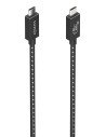 AISENS Cable USB4 Gen3x2 Aluminio 40Gbps 8K@60Hz 5A 48V 240W E-Mark, Tipo USB-C/M-USB-C/M, Negro, 1.0m