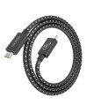 AISENS Cable USB4 Gen3x2 Aluminio 40Gbps 8K@60Hz 5A 48V 240W E-Mark, Tipo USB-C/M-USB-C/M, Negro, 1.0m