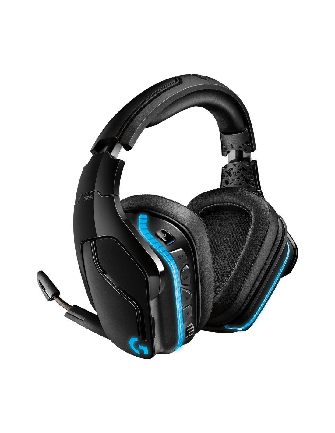 Logitech G G935 Wireless 7.1 Surround Sound LIGHTSYNC Gaming Headset Auriculares InalÃ¡mbrico Diadema Juego Negro, Azul