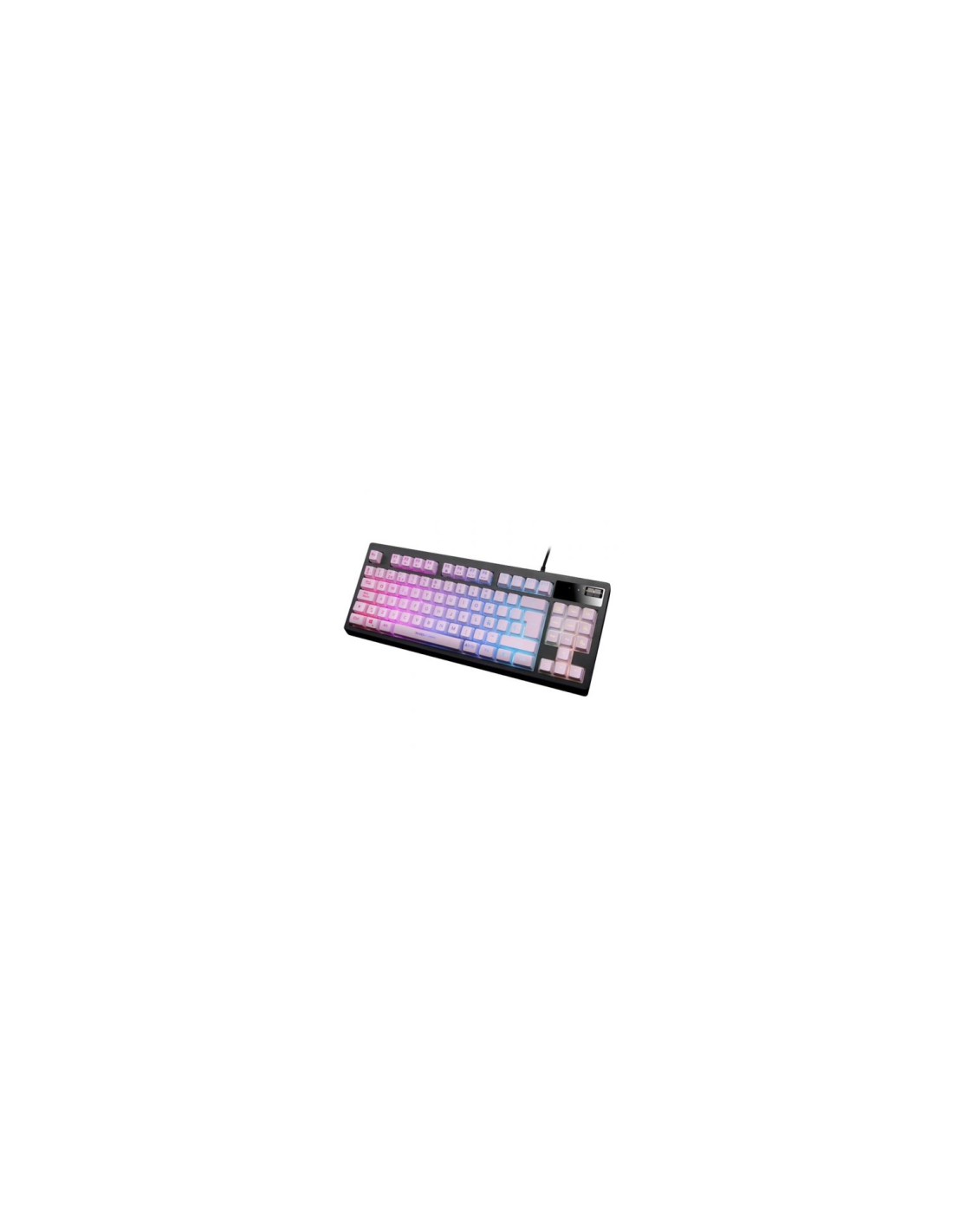 Teclado mars gaming usb tecnologia h-mech Español reposamuñecas gel Negro Rosa MKAXPES