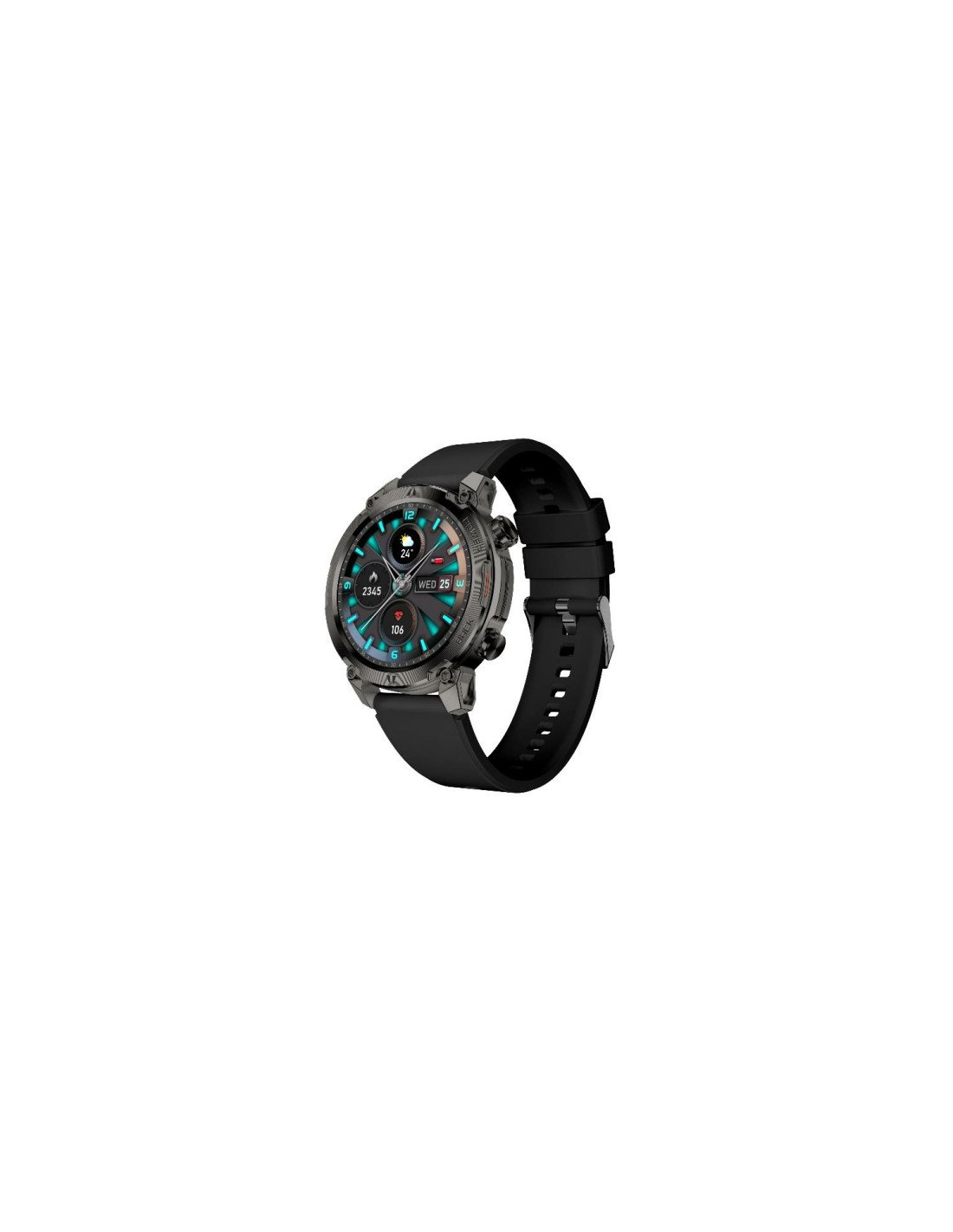 Nilox NXSWTRAILROUND Relojes inteligentes y deportivos 3,53 cm (1.39") Digital 360 x 360 Pixeles Pantalla tÃ¡ctil Negro