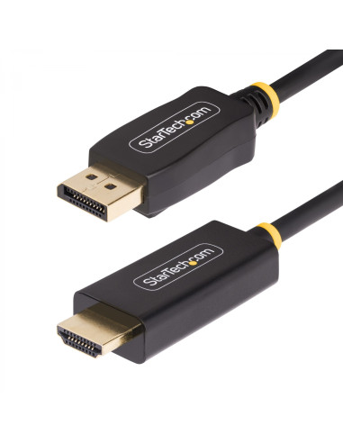 StarTech.com 3F-DP-HDMI-4K60-HDR adaptador de cable de vÍ­deo 1 m DisplayPort HDMI tipo A (Estándar) Negro